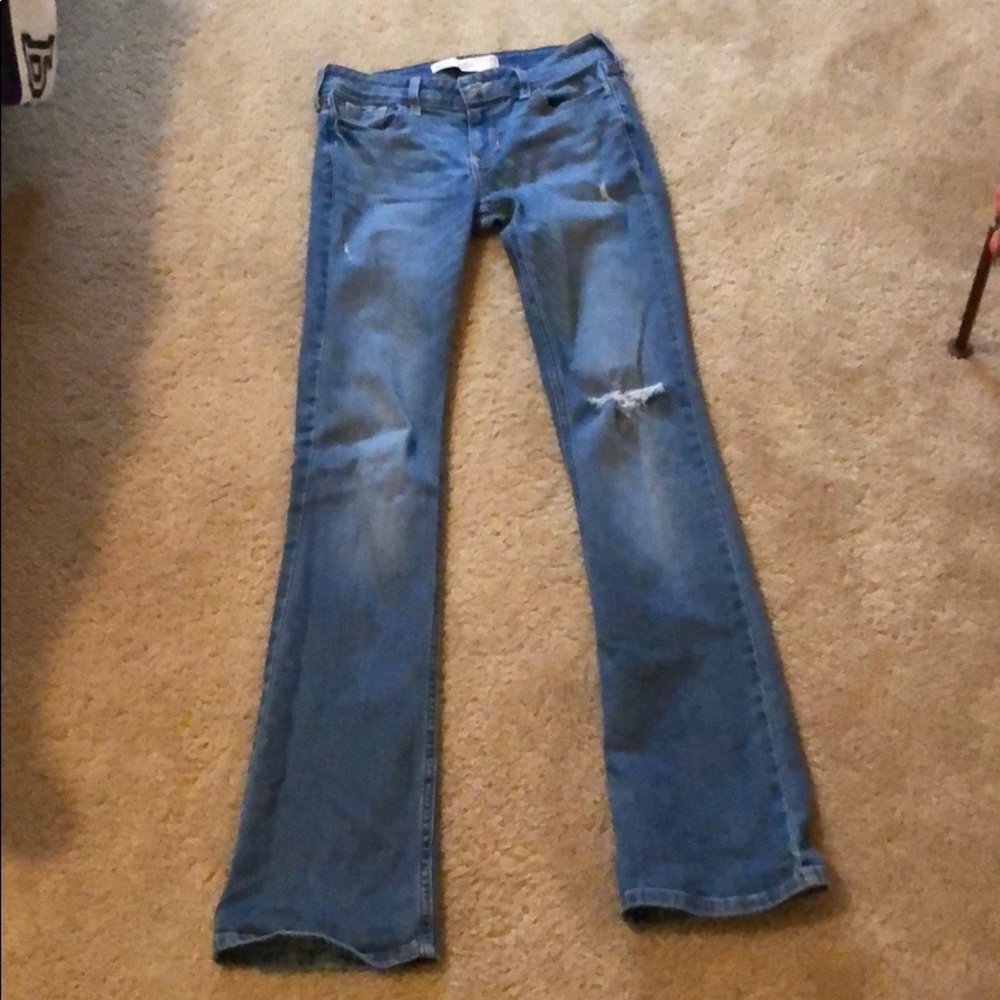 Hollister Boot Cut Ripped Jeans